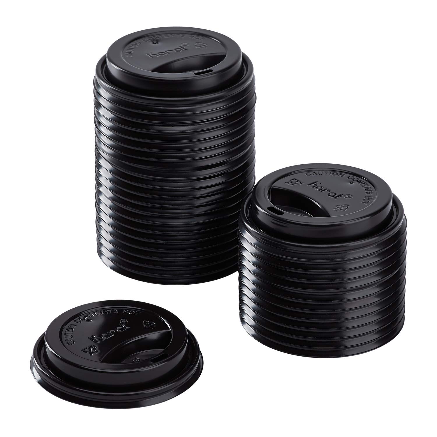 Karat C-KDL516B Sipper Dome Lid for Hot Cups (Fits 10 oz to 24 oz Capacity), Black (Case of 1000)