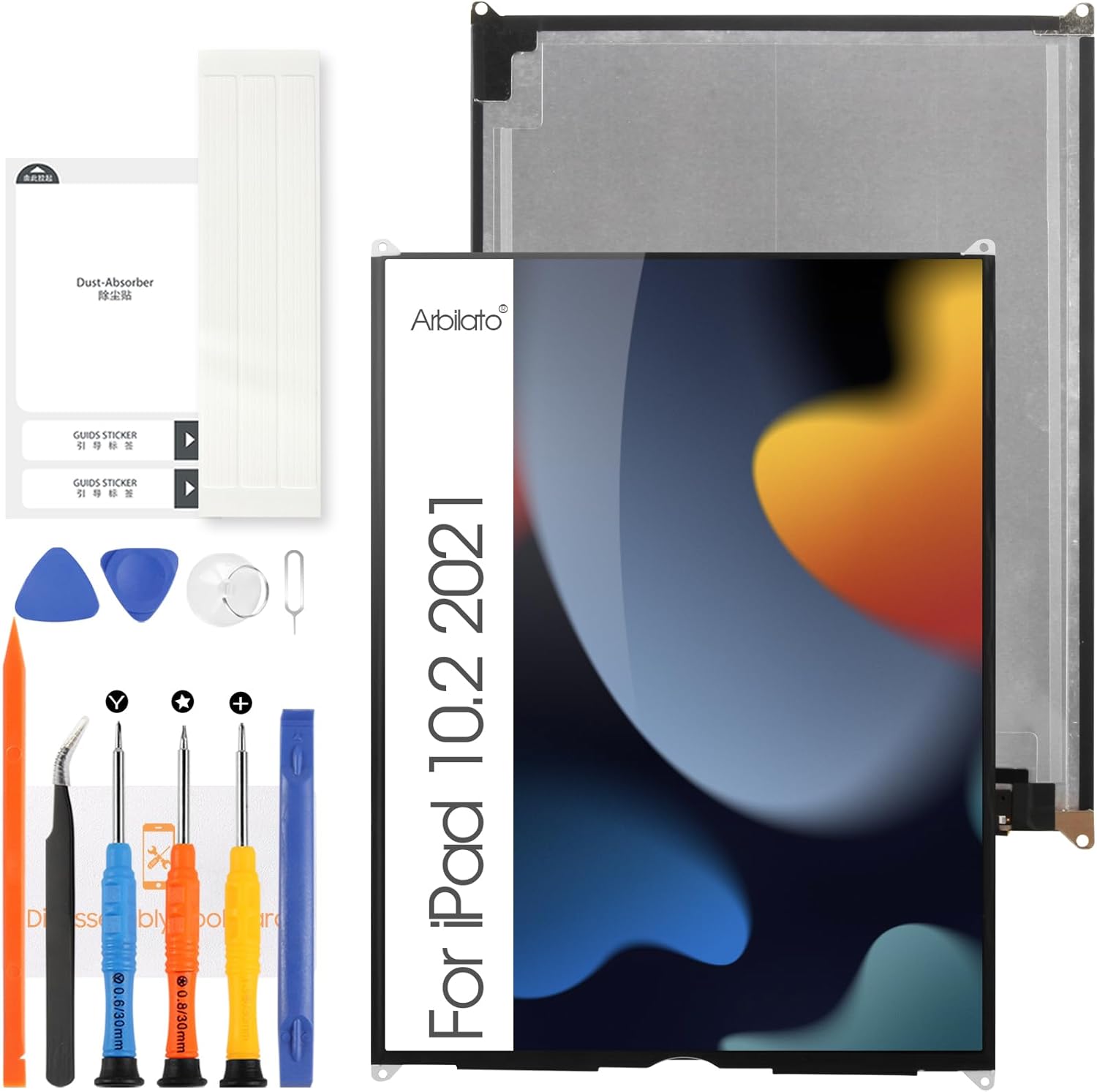 LCD for iPad 10.2 2021 Screen Replacement for iPad 9 9th Generation Display Panel A2602,A2603,A2604,A2605 Tablet LCD Screen for iPad 9th Gen LCD Display Repair Parts(No Touch Function