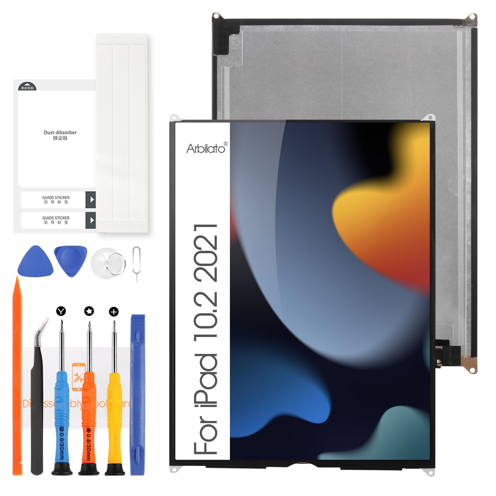 Photo 1 of LCD for iPad 10.2 2021 Screen Replacement for iPad 9 9th Generation Display Panel A2602,A2603,A2604,A2605 Tablet LCD Screen for iPad 9th Gen LCD Display Repair Parts(No Touch Function