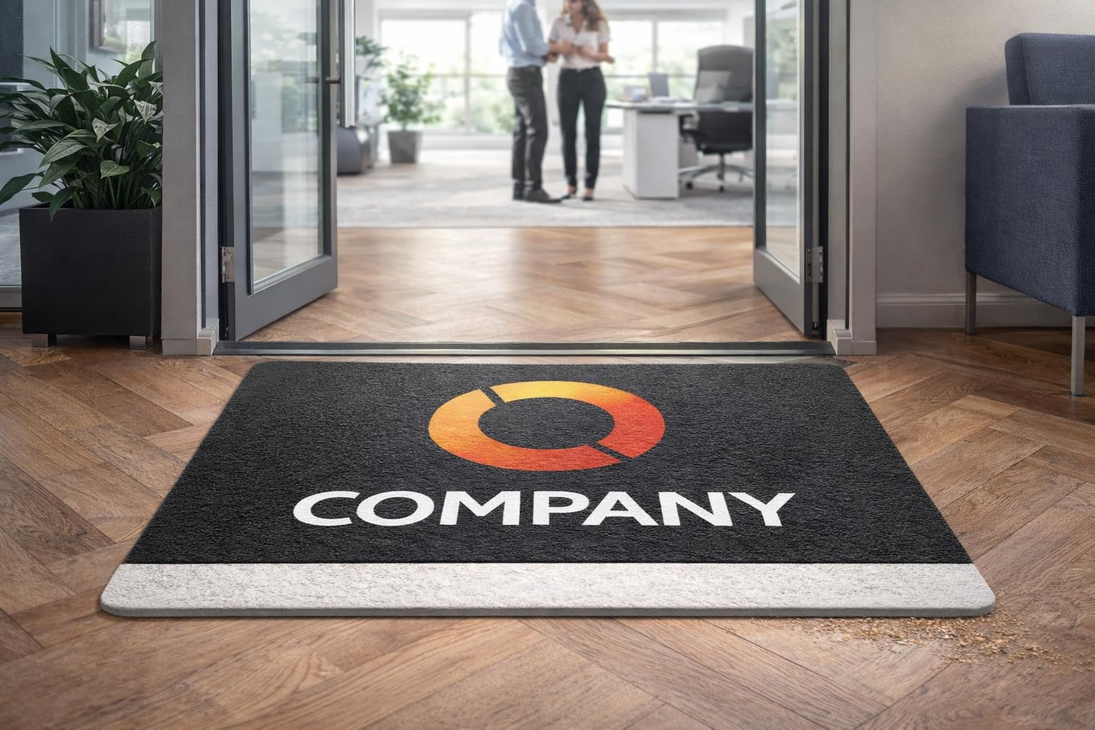 Colorfamily Zerbino Personalizzato Ingresso Casa e Ufficio 60x40 cm - Tappeto Antiscivolo Personalizzabile con Foto, Testo o Logo Aziendale - Tappetino Entrata Interno ed Esterno, Idea Regalo