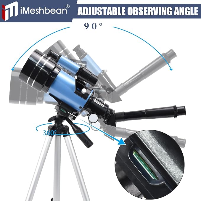 Telescopio refractor portátil 70 mm para adultos y niños miniatura 6