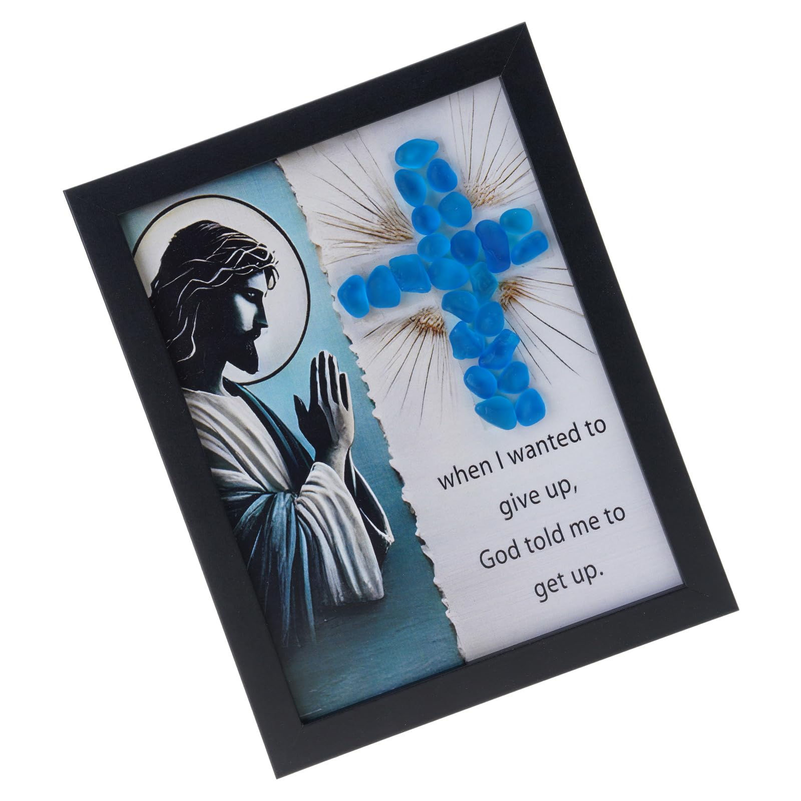 Arte de pared de mar hecho a mano en madera para el hogar cristiano