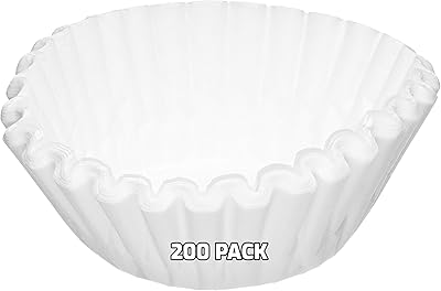 [200 PACK] White Coffee Filters 8 / 12 Cup Size - Great for most Coffee Machines, Coffee Brewer Filters