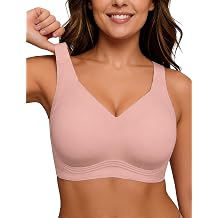 Soft Intention Wireless Jelly Bra W-Shaped Push Up T-Shirt Bra Full Coverage Seamless No Underwire Supportive Bra for Women