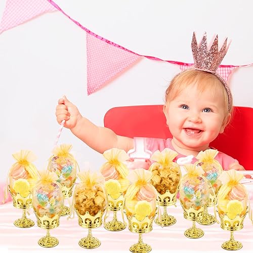 Miniatura 5 de Caja de corona de caramelo recargable de 15 piezas con bolsa, recuerdos de fiesta de princesa para dulces, chocolate, pasteles, postres, decoración