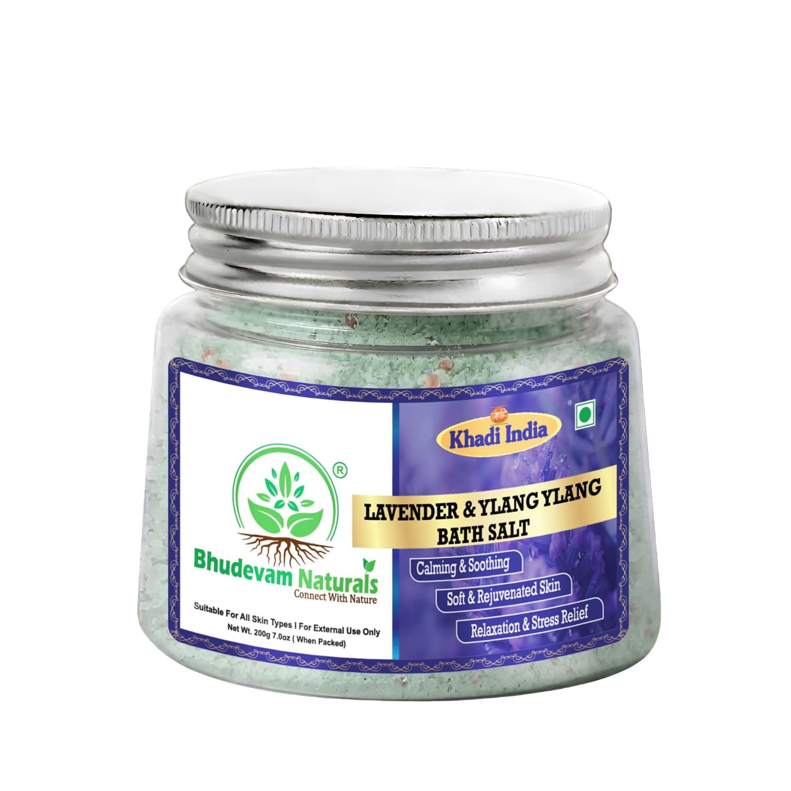 Khadi Lavender & Ylang Ylang Bath Salt – 200 gm | Calming Aromatherapy Soak | Natural Muscle Relaxant & Skin Detox – Bhudevam Naturals-picture-49
