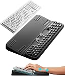 Vaydeer Keyboard Stand with Wrist Rest, Gaming Wrist Support Pad, Ergonomic Hand Rest Arm Soft Memory Foam for Palm Typing Comfort, Tilt Keyboard Riser Holder Lift Computer Desk Accessory Office Home