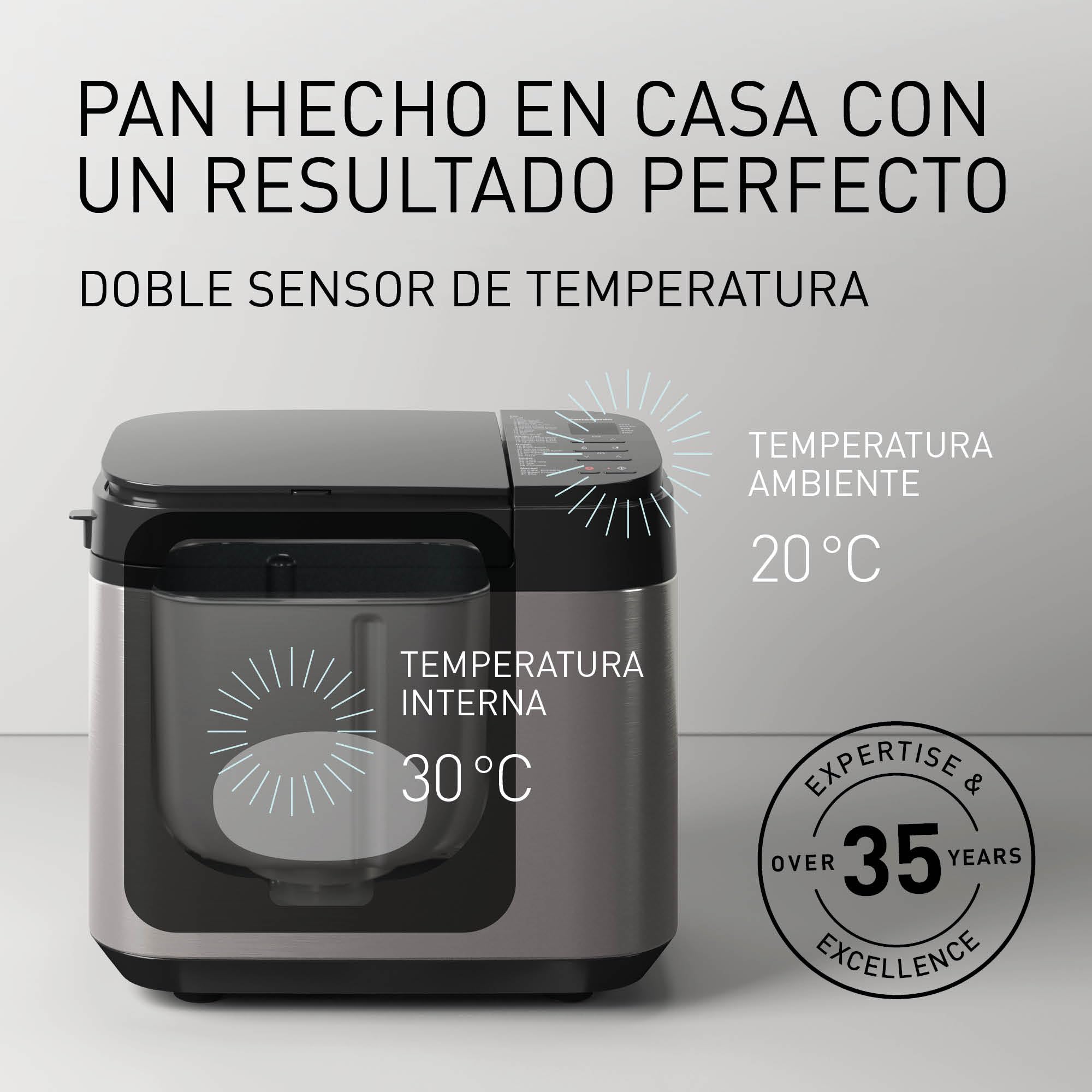 Panasonic SD-YR2550SXE Panificadora Automática con Dispensador, 850 W, Sensor de Temperatura, Temporizador Digital 13H, 31 Programas, Plateado