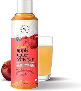 Wellbeing Nutrition Organic Apple Cider Vinegar - Raw, Unfiltered, Unpasteurized - 500ml