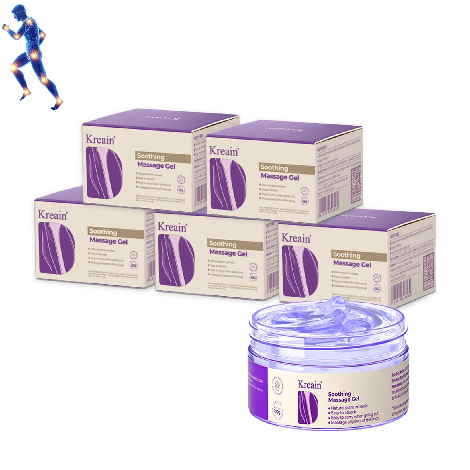 Amazon.com: Soothing Massage Relief Gel, Joint Purple Gel Cooling