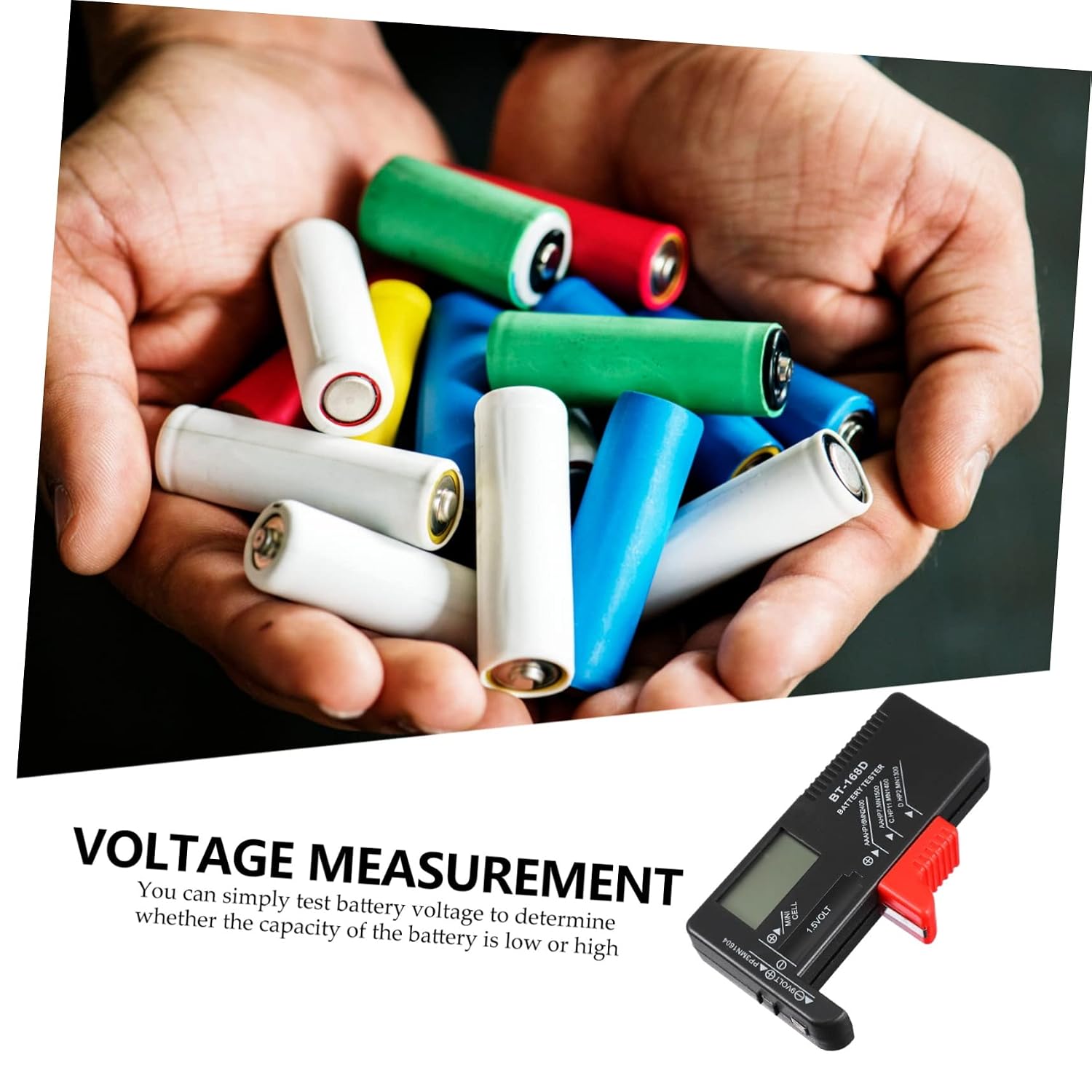 Bt-168d Battery Volt Checker Button Cell Battery Tester Aa AAA 9v Testers