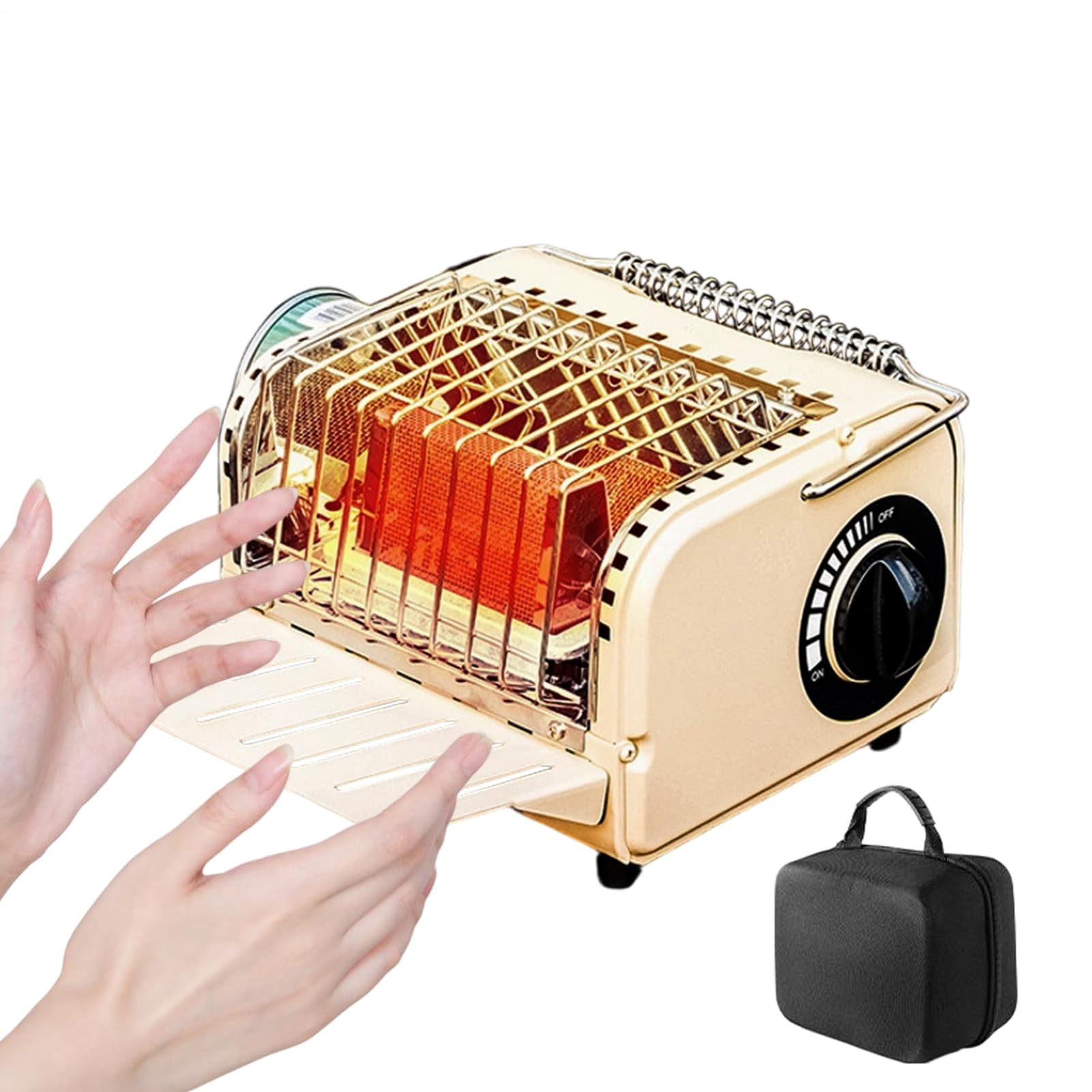 Réchaud de Tente 1200W Réchaud À Gaz Pour Randonnée Avec Sac De Rangement