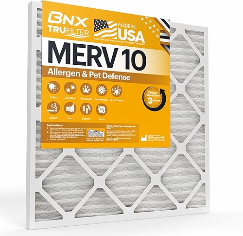 Miniatura 34 de BNX TruFilter - Filtro de aire 14 x 25 x 1 MERV 8, electrostático plisado para defensa contra polvo y mascotas, para aire acondicionado, HVAC