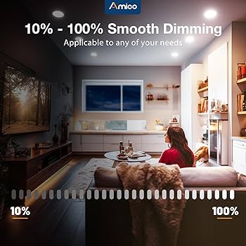 emicho3005さま用 Amico 5/6 Inch 5CCT LED Recessed Lighting 12 Pack, 1050LM