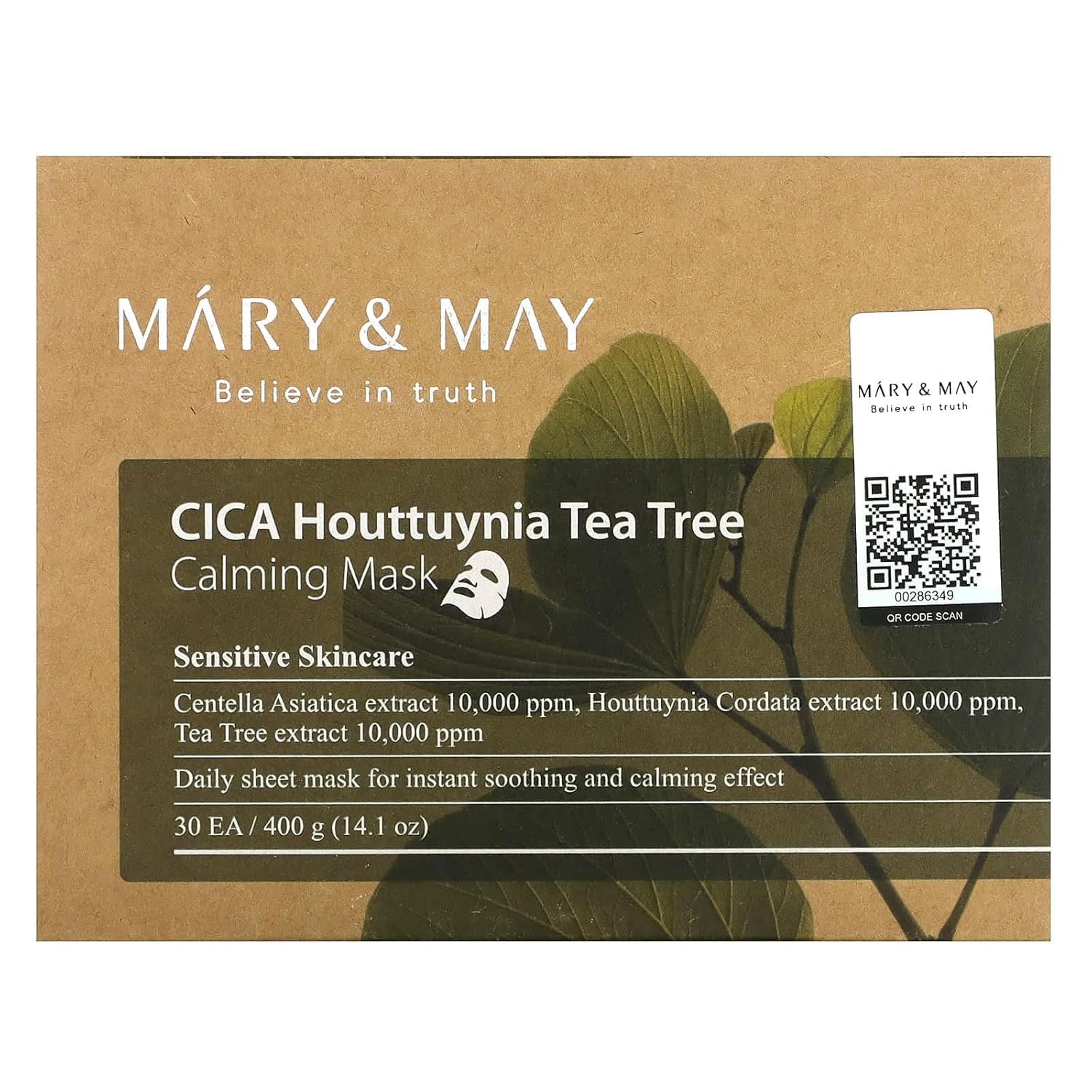 MARY & MAY Cica Houttuynia Tea Tree Calming Mask 30 pcs (400 g)