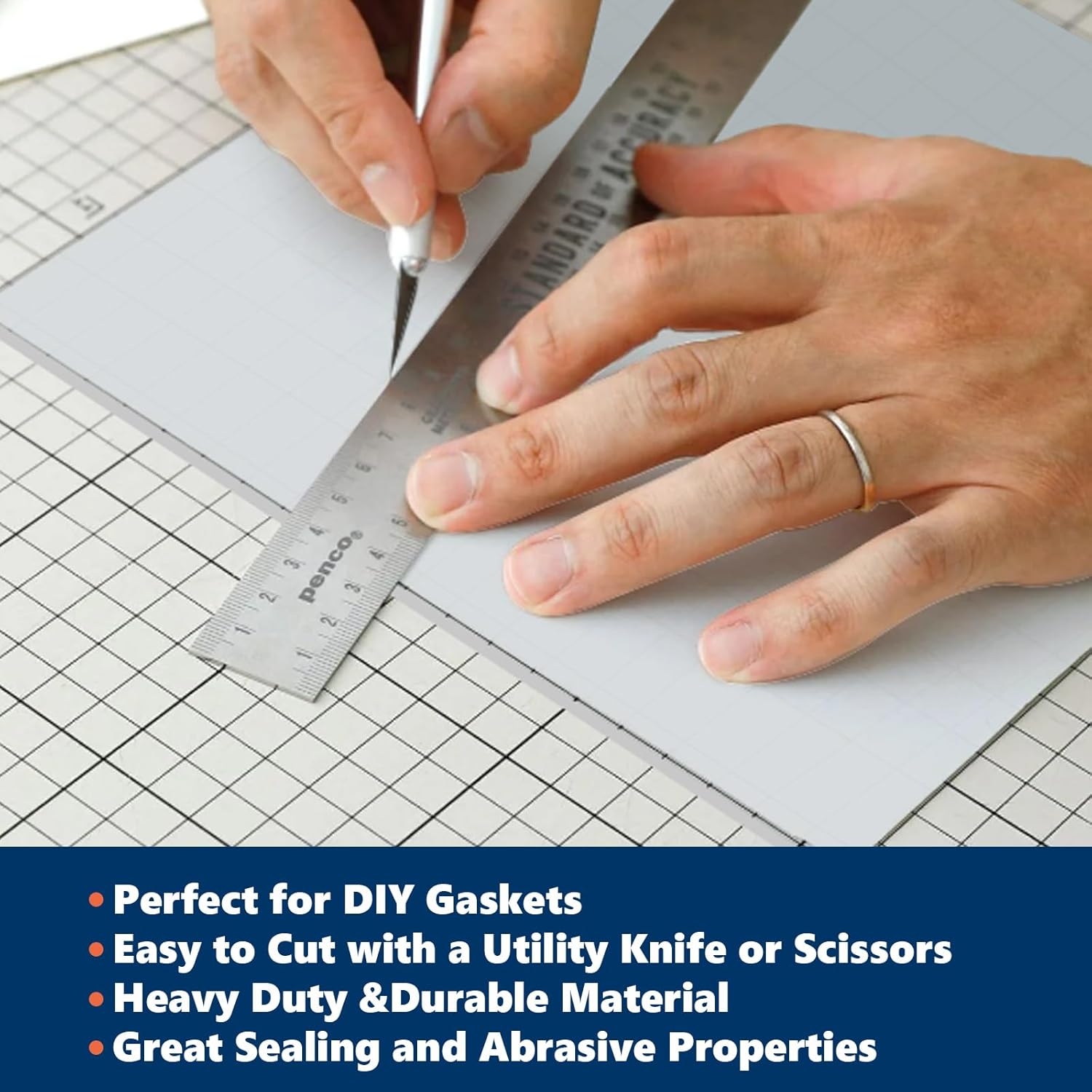 WochiTV Translucent Silicone Rubber Sheet, 18" Wide x 1/8" Thick x 36" Long Heat Resistant Rubber Mat for DIY Gaskets Material, Pads, Sealing, Cushion, Microwave Oven Protection