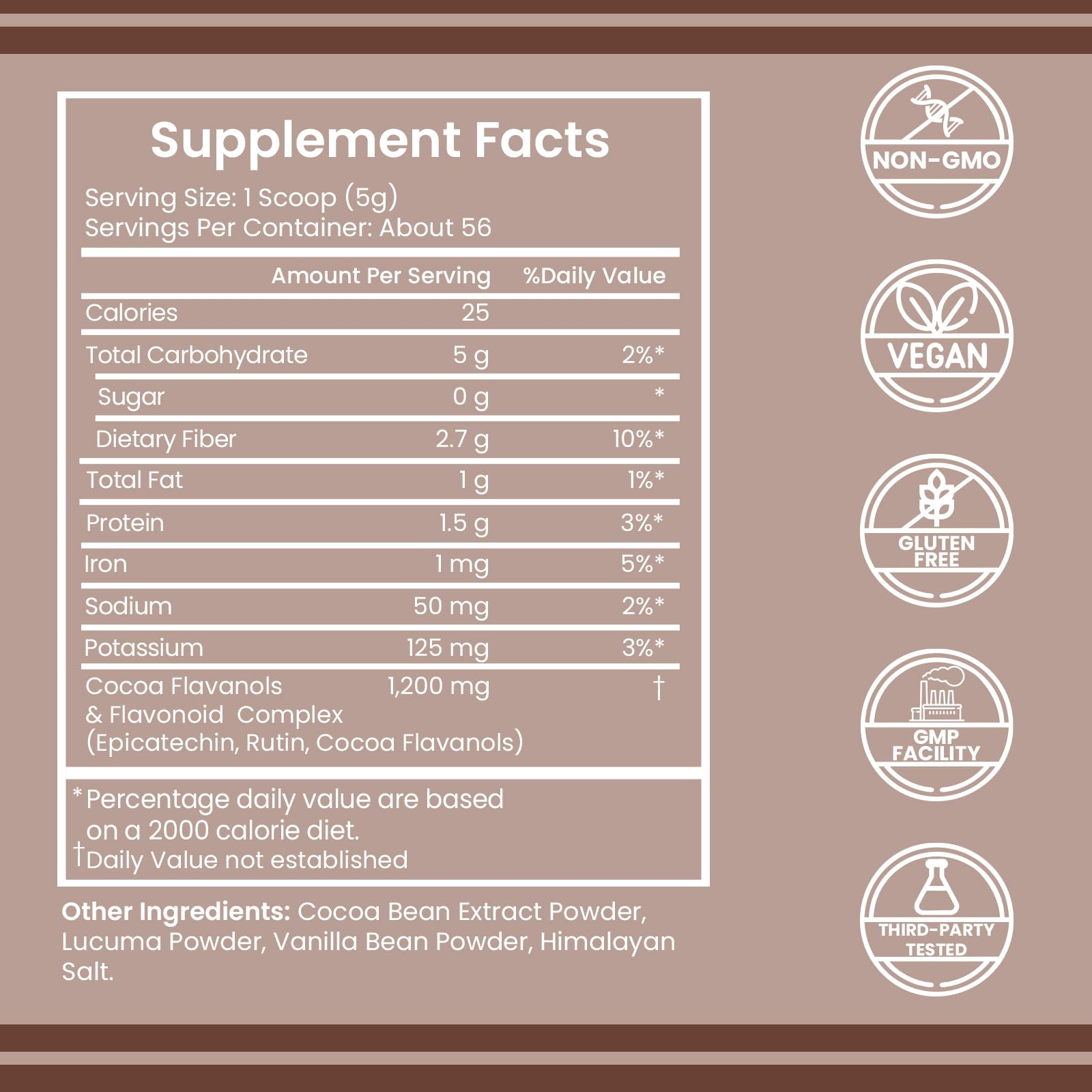 MONTUE High Flavanol Cocoa Powder, 1200mg Complex, Epicatechin, 9.87 oz — Amazon image 2