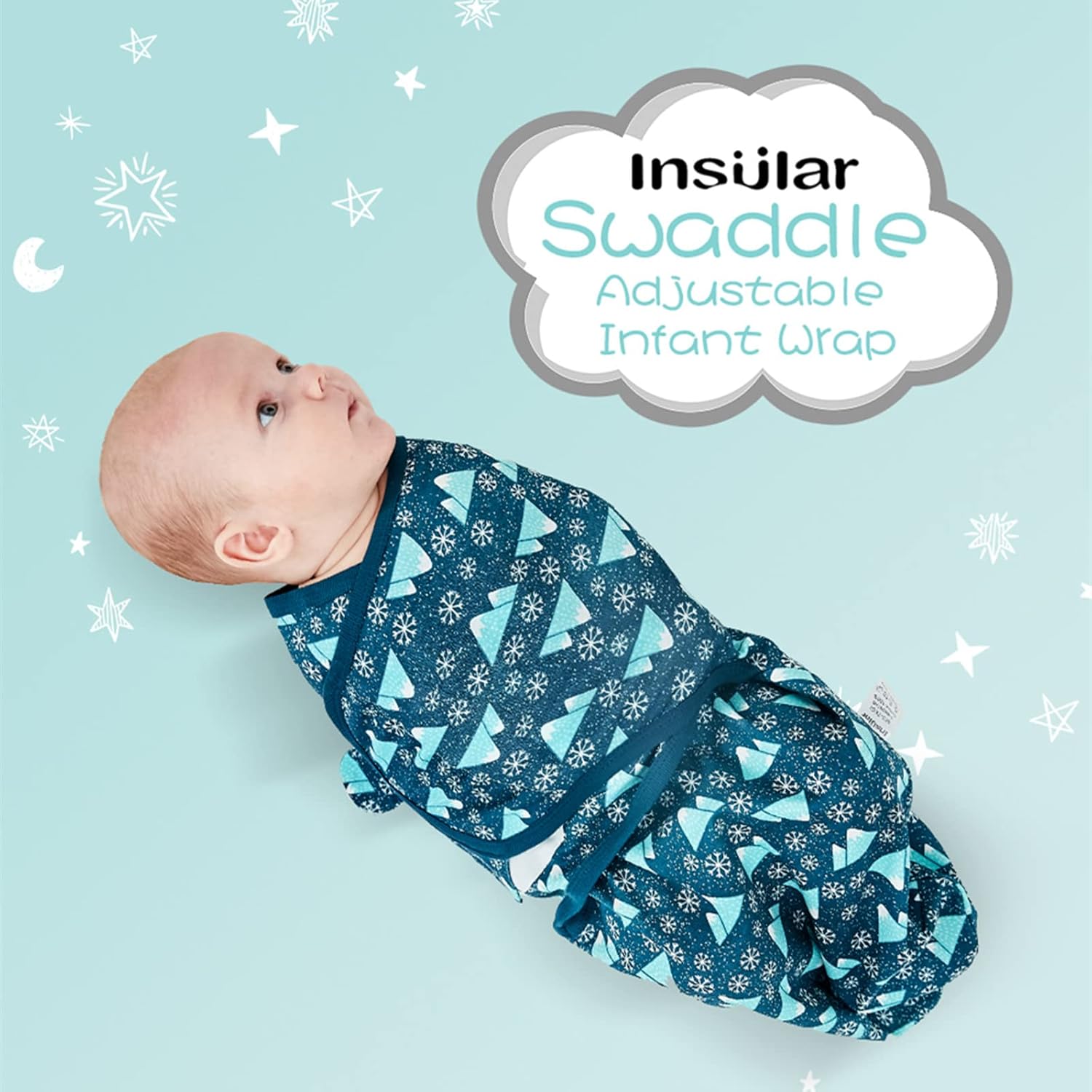 insular Baby Swaddle Wrap, Swaddle Blanket for Newborn and Infant, Adjustable Swaddling Set for Boy and Girl, Soft Cotton Baby Sleep Sack 3 Pack, Bear, Small(0-3 Month)