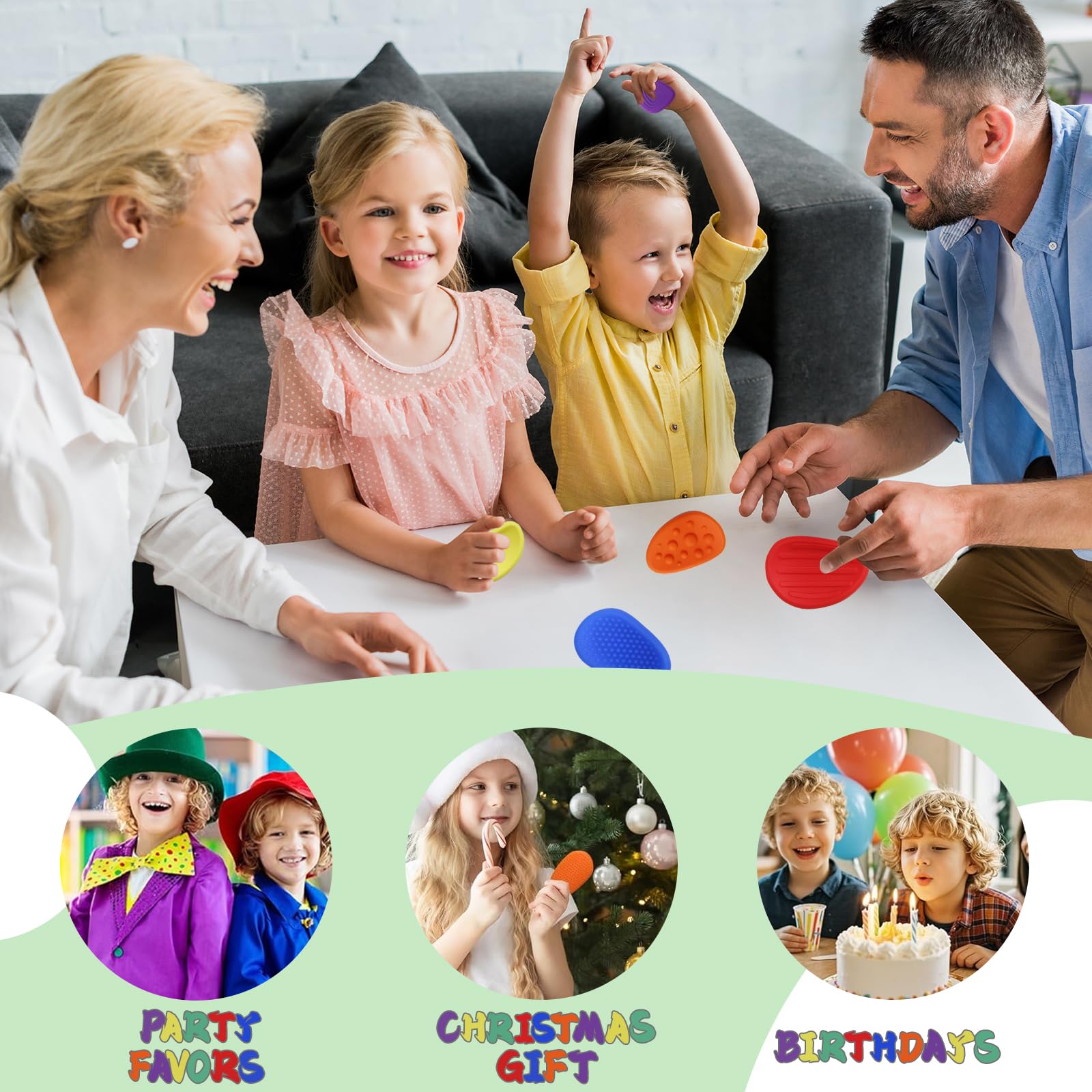 Fidget Toys Sensory Stones, 6 sztuk, zabawka sensoryczna z autyzmem, antystresowa, sensoryczna zabawka dla dzieci i dorosłych, 6 szt