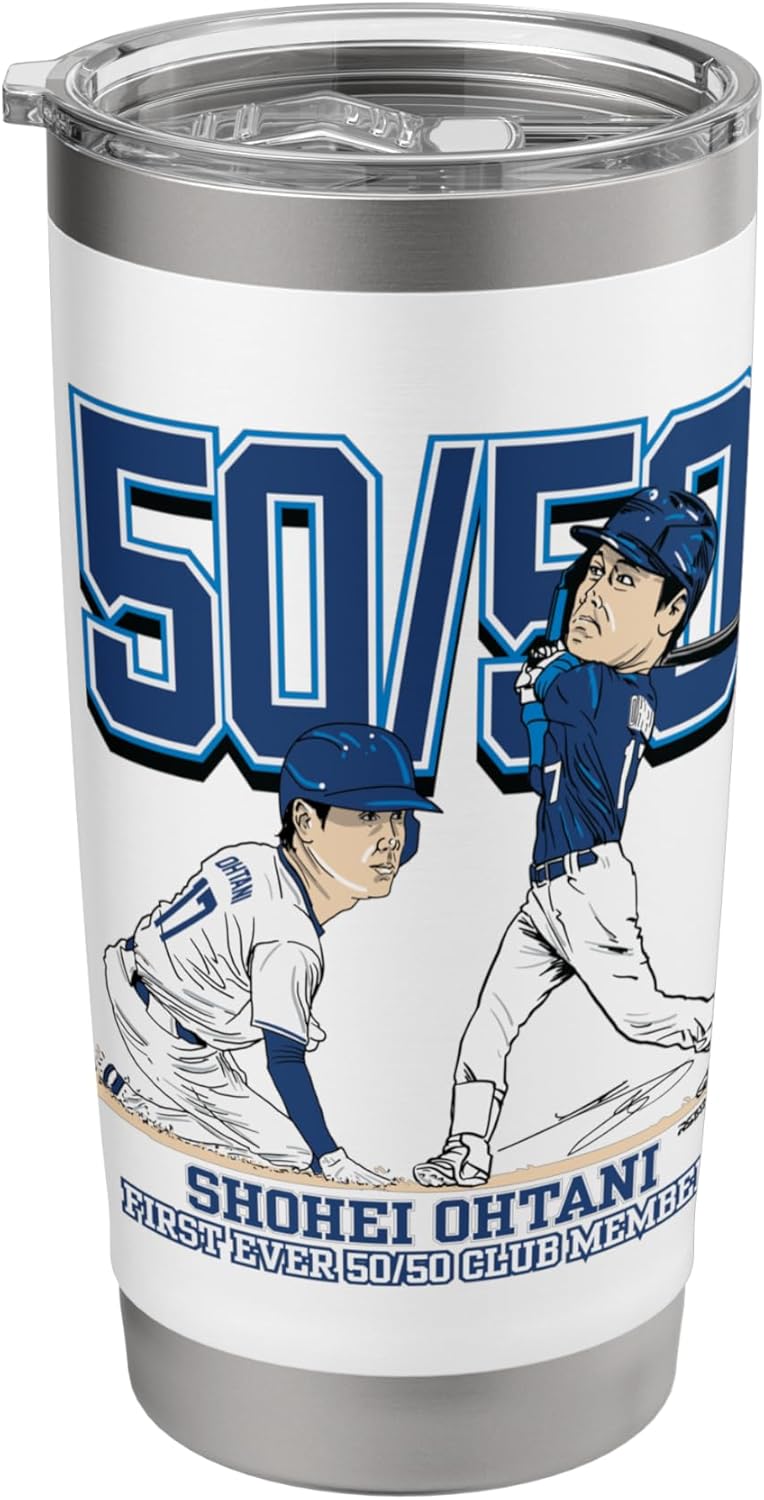 Shohei Ohtani Los Angeles 50/50 Club MLB Players Stainless Steel Insulated Tumbler