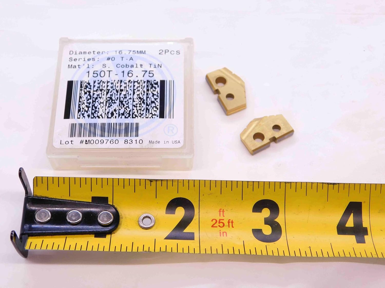 2pcs New AMEC 150T-16.75 Series #0 16.75mm TiN Coated Cobalt Spade Drill Inserts - DCT-NS1834