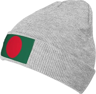 Flag of Bangladesh Print Winter Beanie for Men Women, Beanie Soft Warm Knit Hat Ski Stocking Cuffed Cap