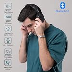 Srhythm NC25 Casque stéréo Bluetooth 5.3 avec réduction de bruit active, casque supra-auriculaire avec Hi-Fi, microphone, 50H d'autonomie, assistant vocal, mode jeu à faible latence