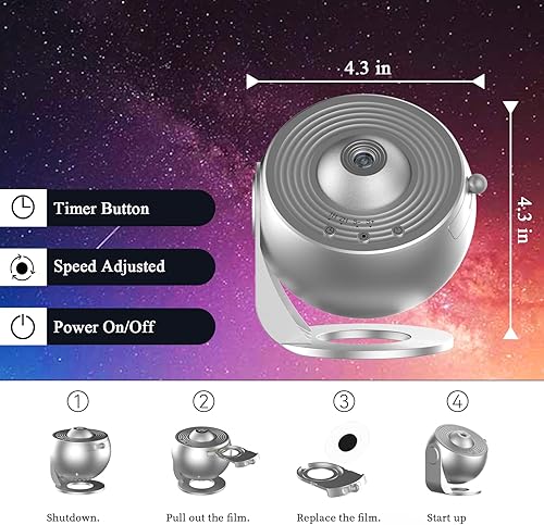 Miniatura 3 de Regalos de Navidad para adolescentes, proyector de planetario, proyector de estrellas, luces de galaxia, regalos para adolescentes, niños, regalos