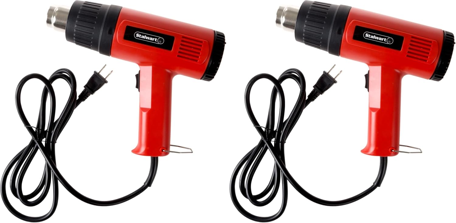 Dual Temperature Heat Gun, 1500 Watt, 120V Heating Gun Tool By Stalwart (Great for DIY, Home Improvement, Contractors, Removing Paint) (Pack of 2)