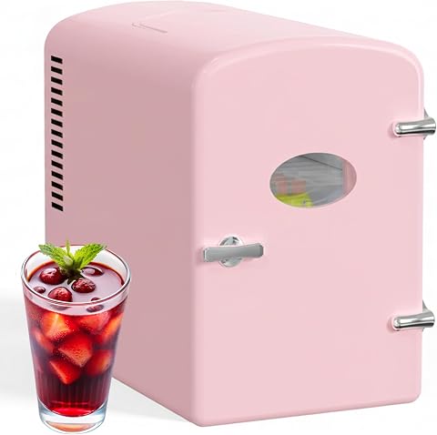 Simple Deluxe HKFRIGMINI5OBWPNK-E 0.2 cu ft Beverage Cooler Pink