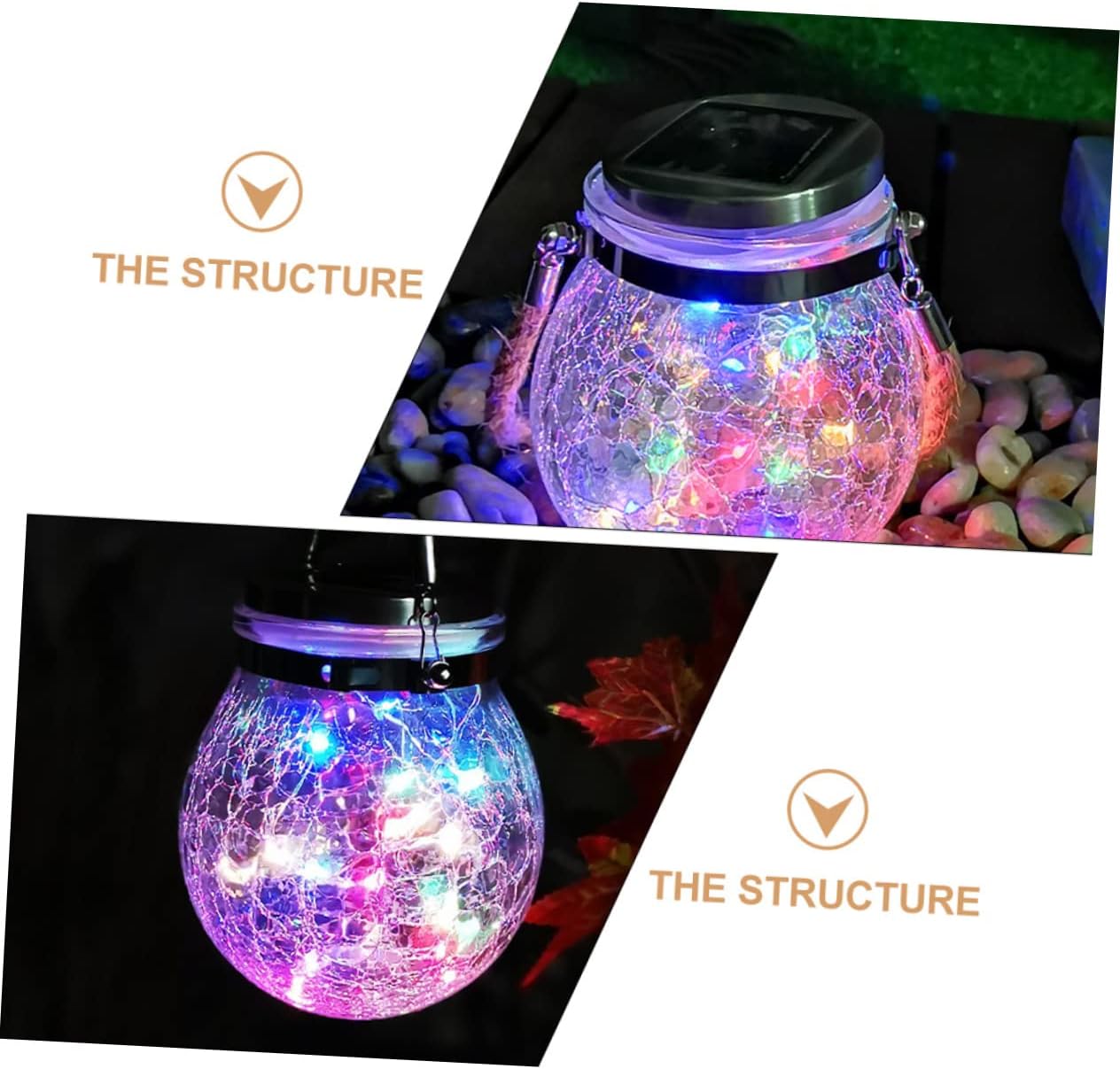 Uonlytech 6pcs Replacement Top for Solar Garden Lights Solar Lantern Lid Outdoor Decor for Porch Festival Lighting