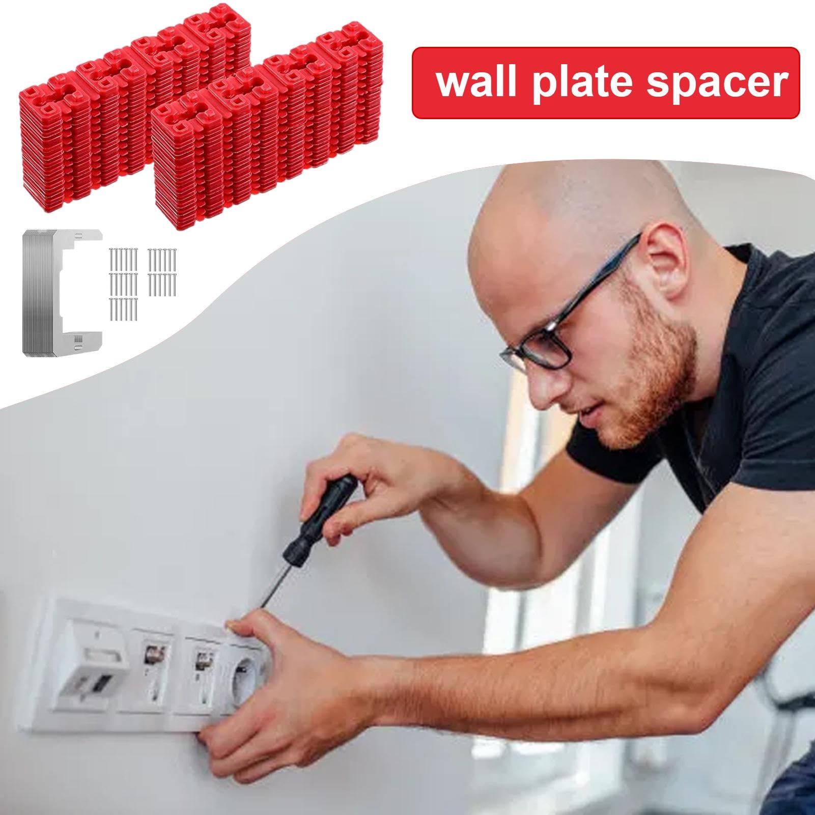 Luźny wylot Plug Fix Spacer, zestaw do naprawy przestrzeni elektrycznej | narzędzie do naprawy gniazd, zestaw do mocowania gniazdka elektrycznego, rozpórka do montażu na wylocie, naprawa wanny