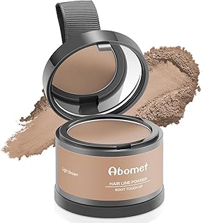 Root Touch Up Instantly Gray Hair Coverage and Hairline Powder, Conceal Hair Loss and Thinning For Women and Men, Hair Fibers (Light Brown)