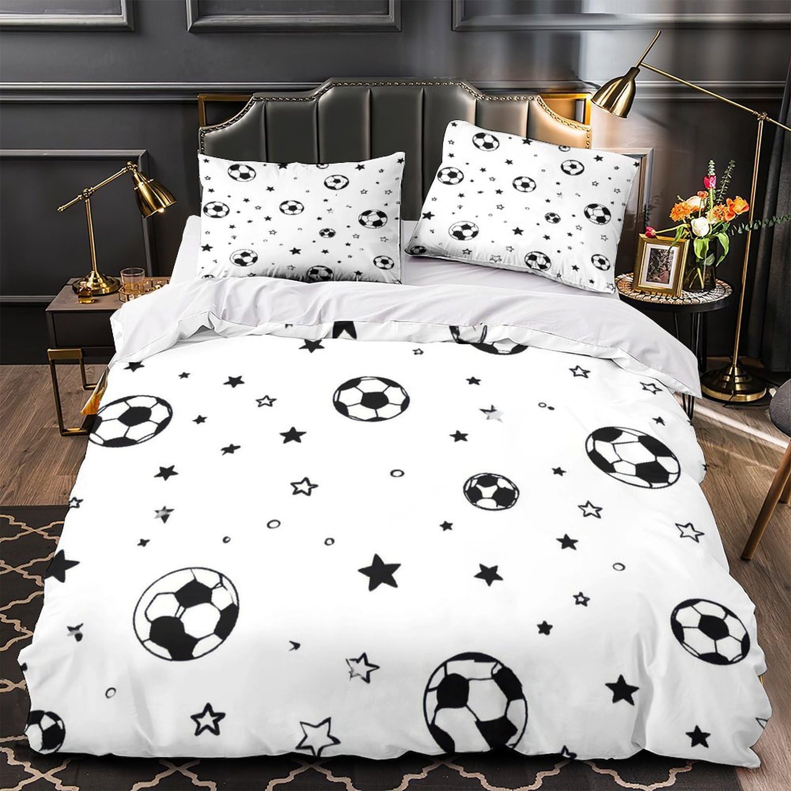 Housse de couette loup cadeau idéal lit 220x240cm motif animalier