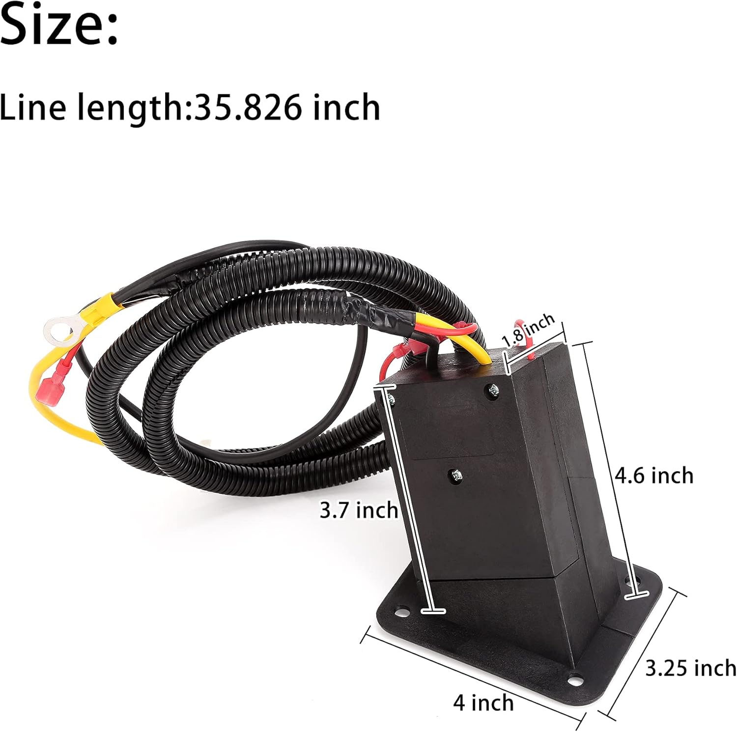 10L0L 36 Volt Powerwise Charger Receptacle for EZGO TXT & Medalist DCS/PDS Golf Cart, Receptacle with Wiring Harness, OEM# 73063-G01 73063G01