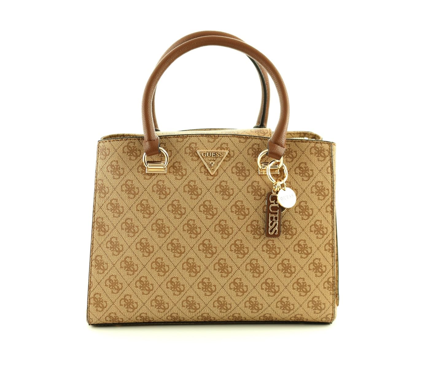 GUESS Noelle, Bag para Mujer, Latte Logo/Marrón, Talla única