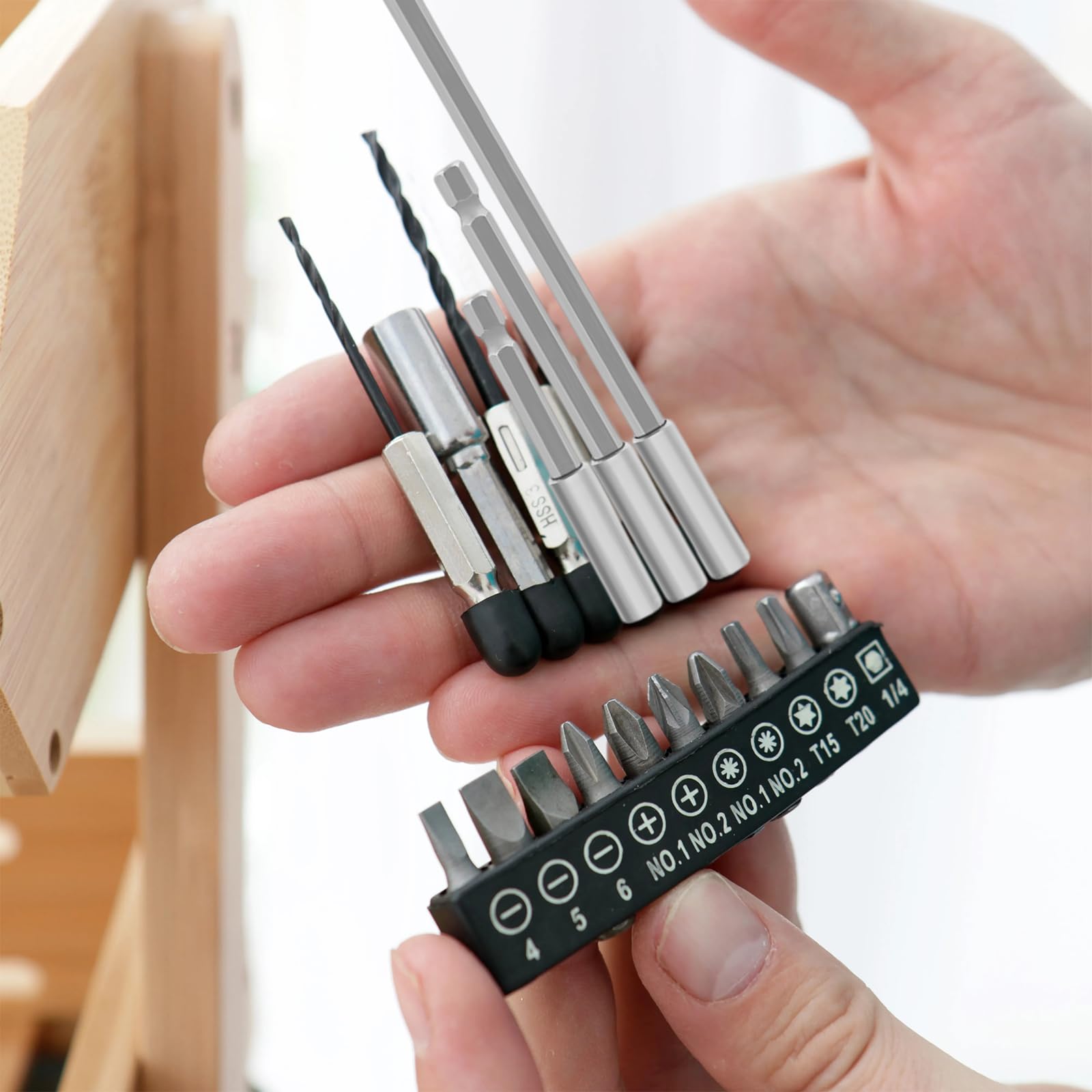 Adattatore Prolunga Per Trapano Akozon: Da Attacco SDS Plus A Attacco Esagonale 1/4" E Quadrato 1/4", 3/8", 1/2"