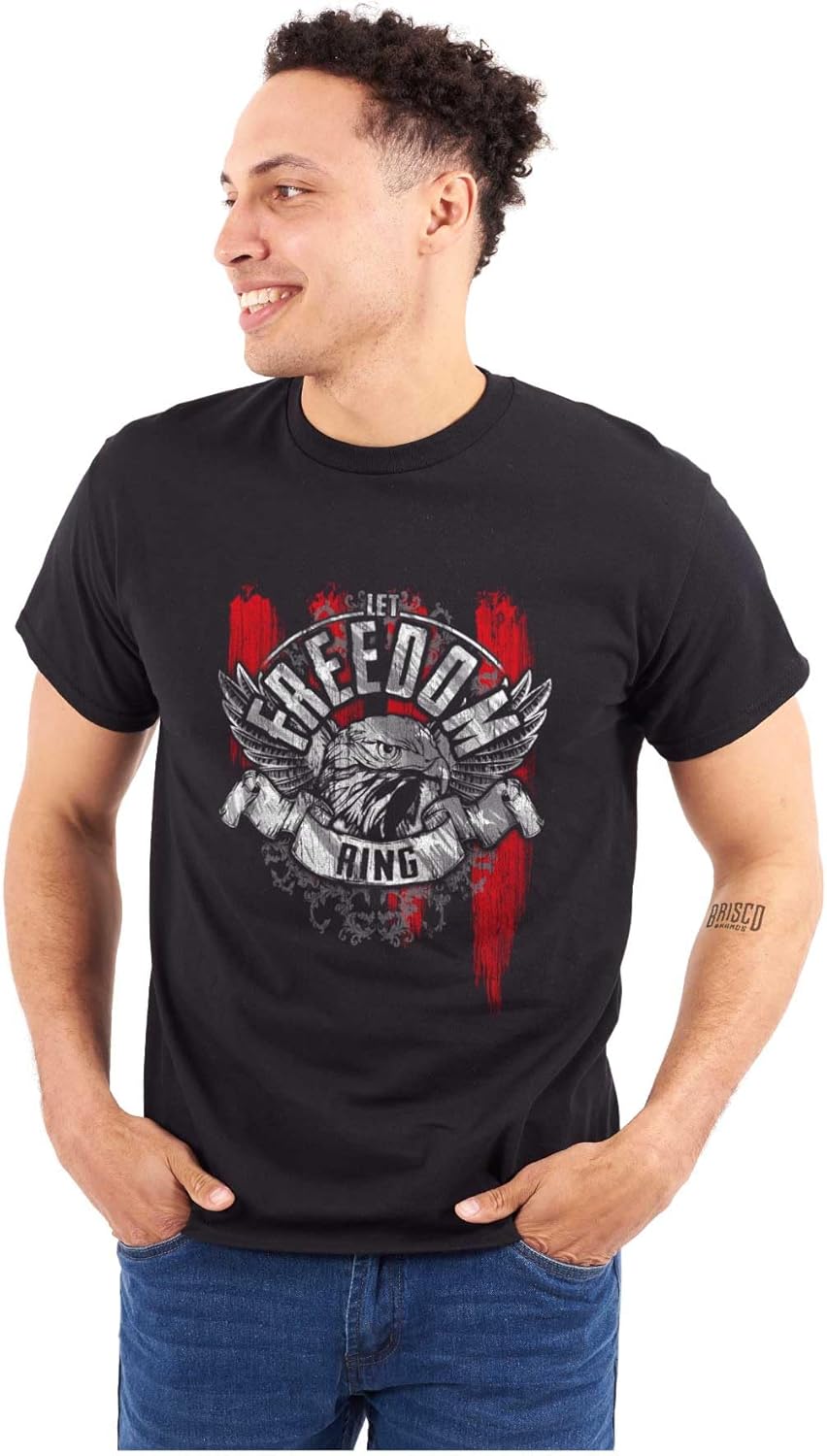 Let Freedom Ring American Flag Eagle Graphic T Shirt Men or Women 3X-Large Black image 3 of 8 B0DDVKXHNP