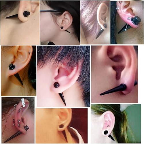 Miniatura 6 de NASAMA Kit de estiramiento de calibre de oído de 50 piezas, tapones de silicona para dilatadores de 14G-00G, juego de dilatadores de dilatadores