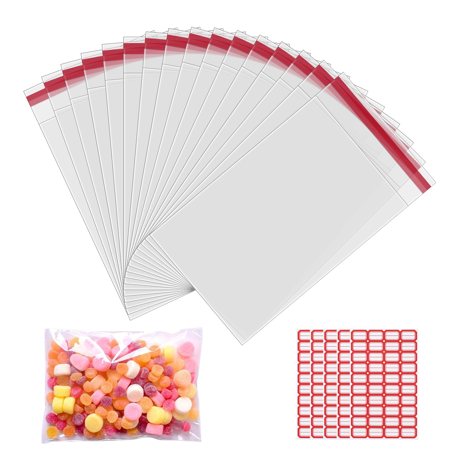 Bolsas de celofán transparente reutilizables para evitar roturas en envoltura de regalos