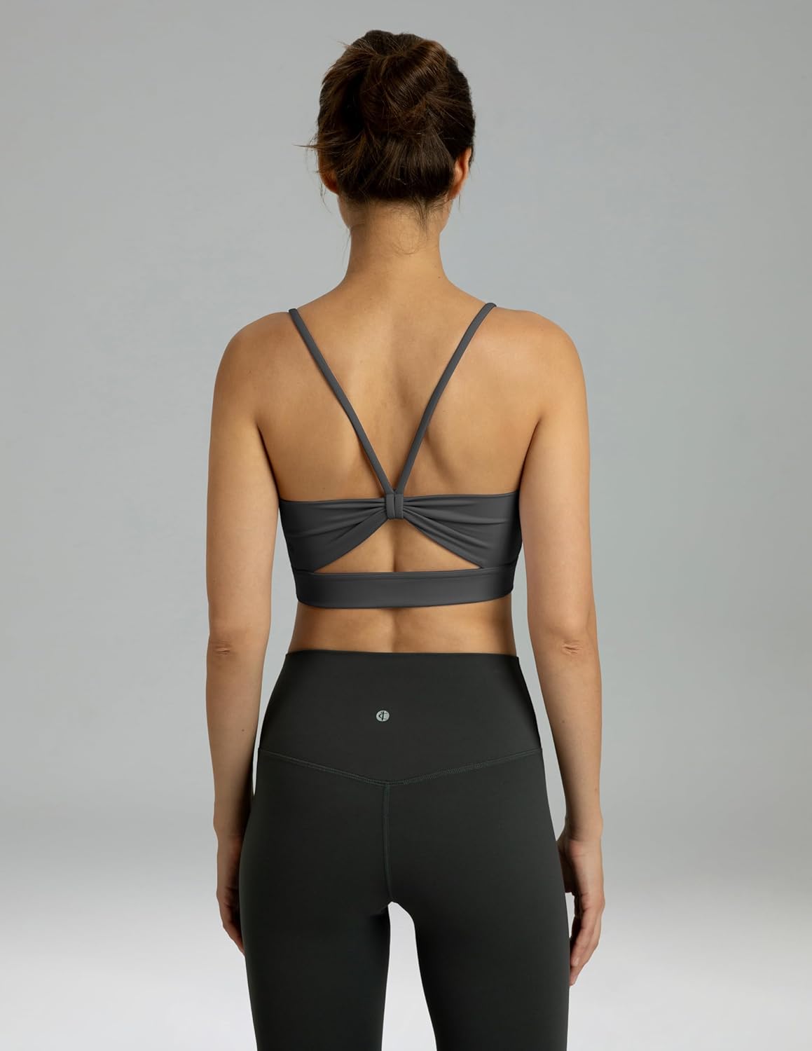 Colorfulkoala Women's Dreamlux Bowknot Strappy Sports Bras Light Impact Workout Yoga Tops