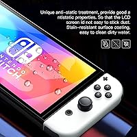 Vista 5 de MAEXUS Switch OLED, protector de pantalla de vidrio templado, protector de pantalla transparente HD para Nintendo Switch OLED, antihuellas