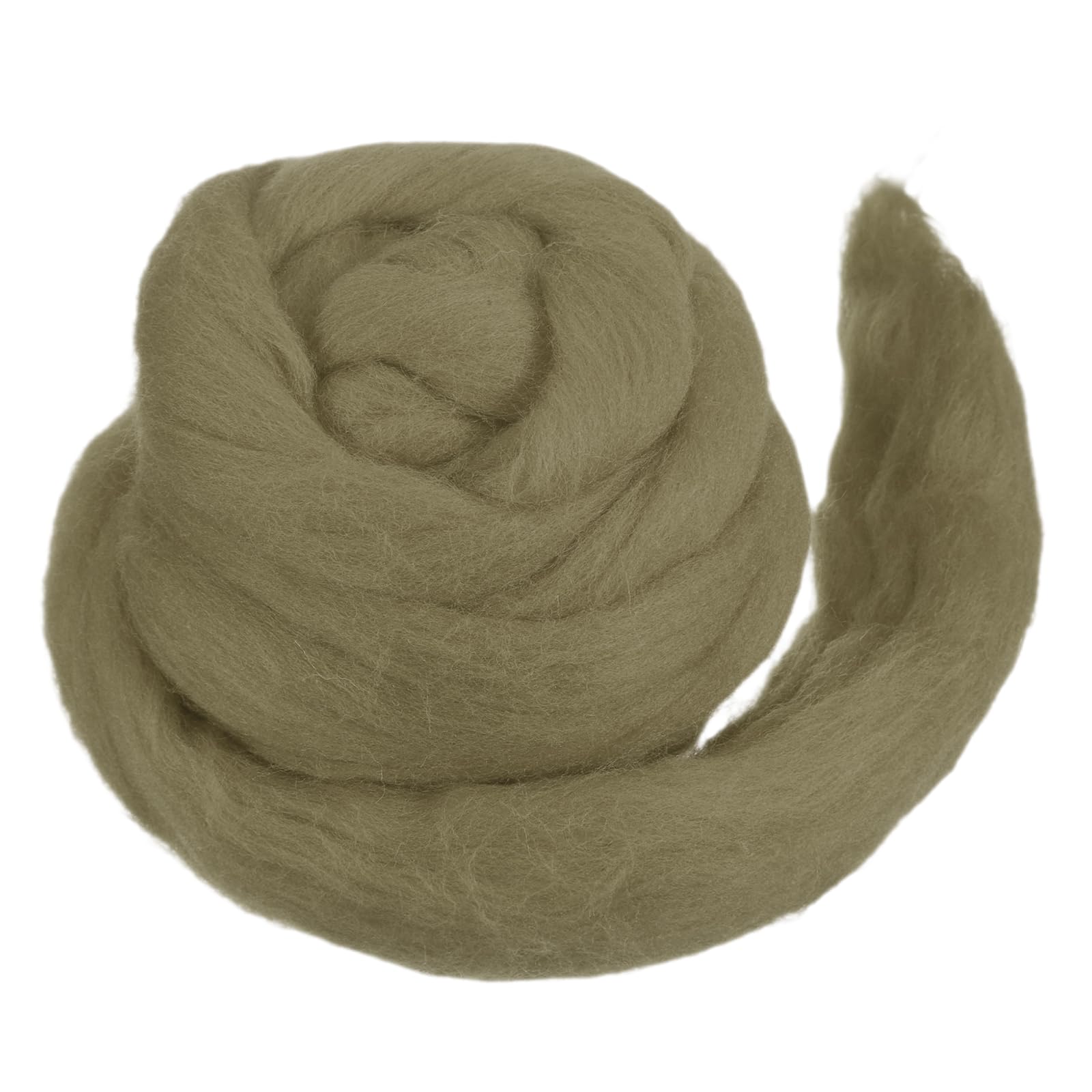 MECCANIXITY Wool Roving Yarn Soft Felting Wool 50g/1.76oz Pure Chunky Roving Yarn for Needle Felting Knitting Blanket Spinning Weaving Art DIY Craft Yellow Brown