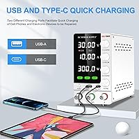 Vista 6 de NICE-POWER Fuente de alimentación CC variable 30V 10A, fuente de alimentación de banco de CC regulada ajustable con interruptor