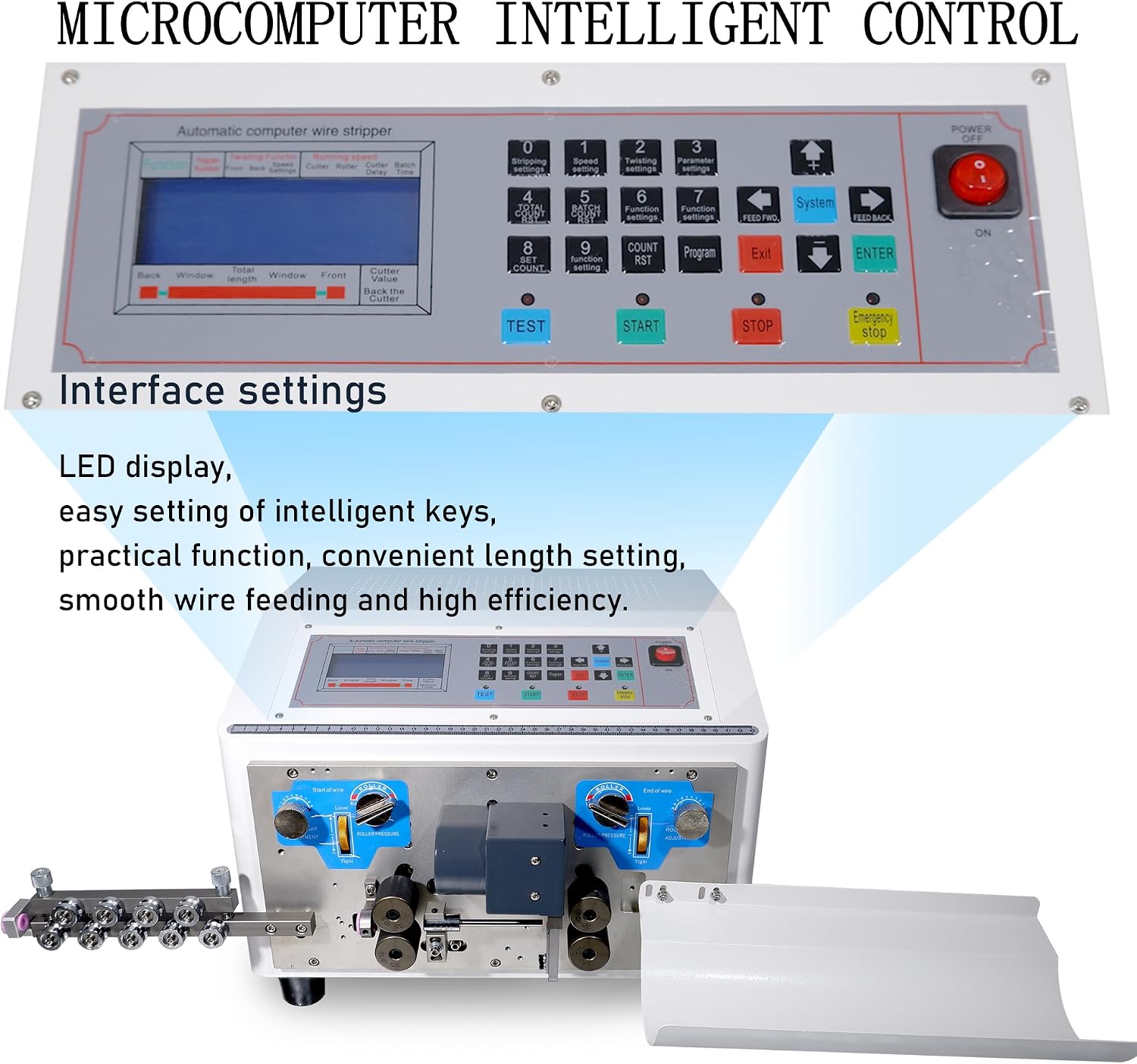 wire cutting machine Computer stripping machine Automatic Wire Stripping Machine for 32-10AWG Copper Wires, Electronic wire cutting machine Computer stripping machine