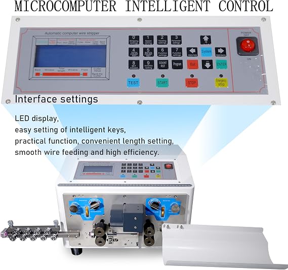 wire cutting machine Computer stripping machine Automatic Wire Stripping Machine for 32-10AWG Copper Wires, Electronic wire cutting machine Computer stripping machine