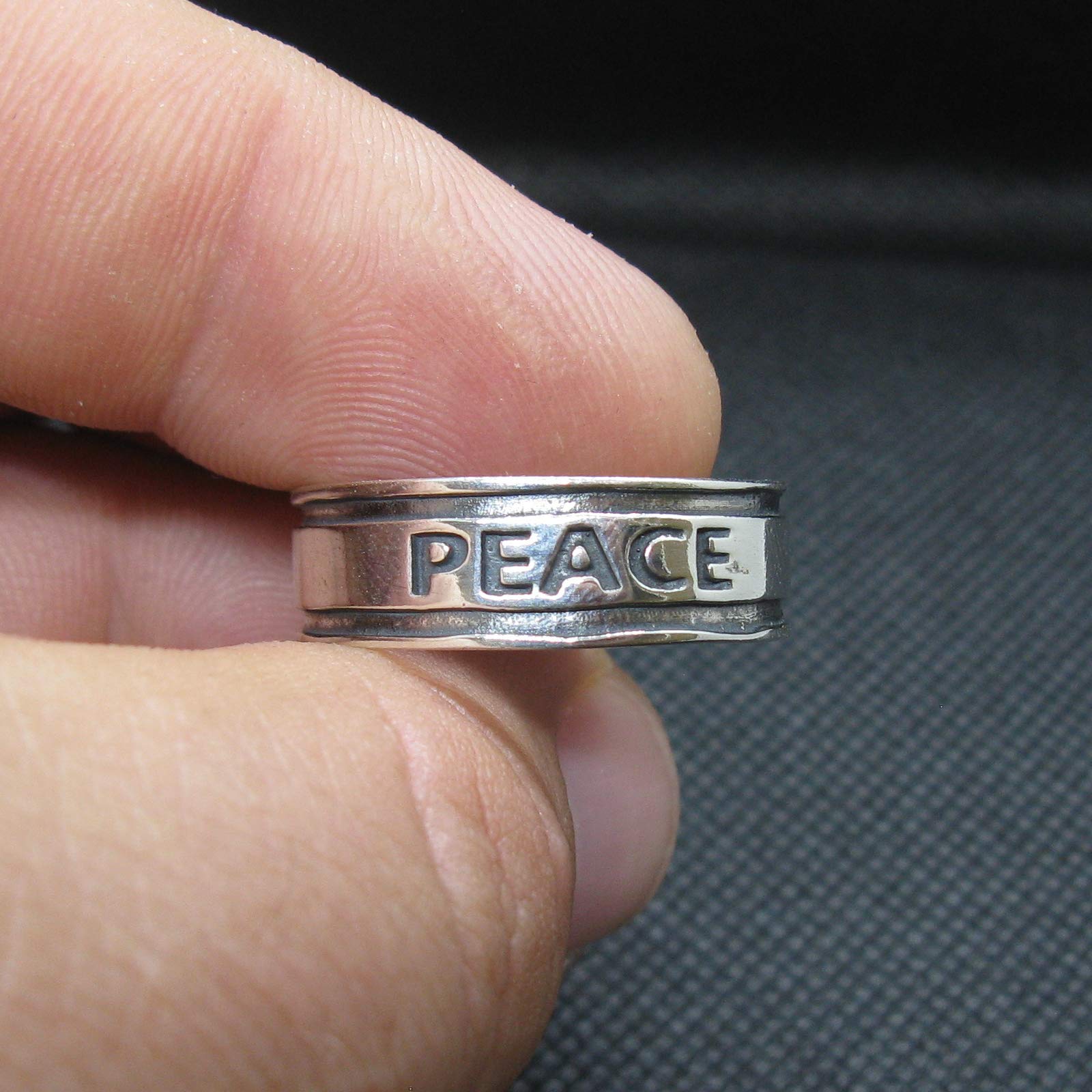 Anillo Plata De Ley Sólido 925 Peace R002008 Empress