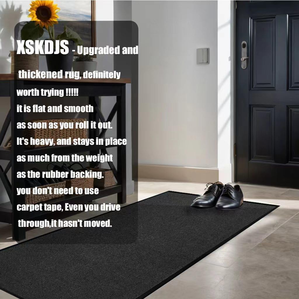 Commercial Grade Entrance Mat 3x4Ft Brush Step Entrance Rug with Striped Pattern&Rubber Border Indoor Outdoor Low Profile Rubber Entry Carpet Mat for Hallway,Home,High Traffic Area - Image 7