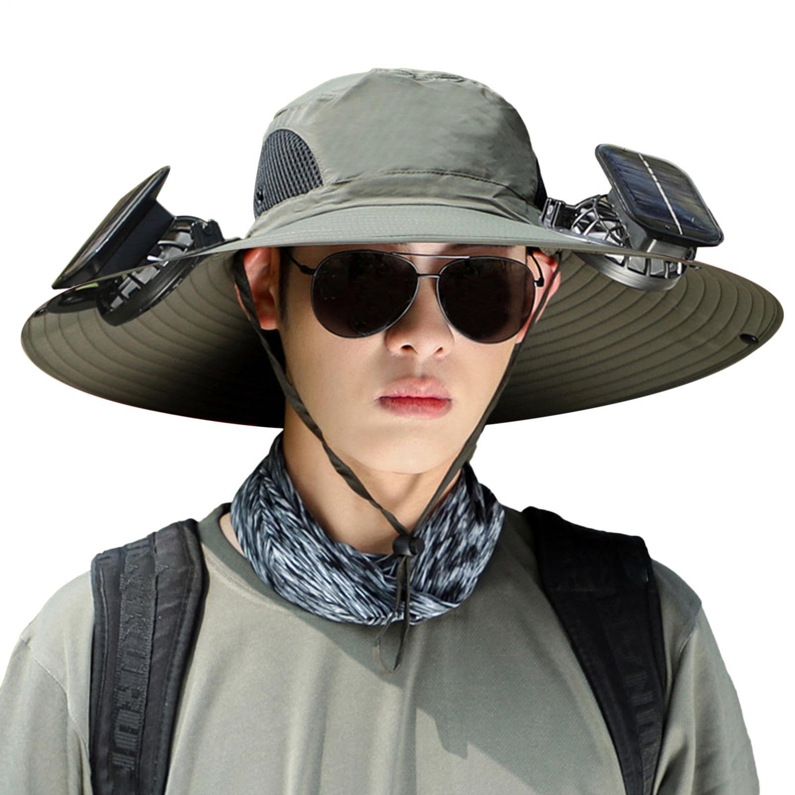 Cappelli da sole per uomo, cappello da pesca a tesa larga Protezione UV per