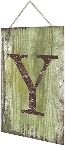 Vista 113 de Letrero colgante de madera con letra J, letrero de madera para decoración del hogar, 26 letras del alfabeto de metal, placa de madera, decoración